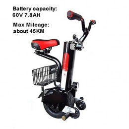 GJZhuan Monocicli GJZhuan Monociclo Auto-bilanciato Elettrico, Motore del Mozzo 500W Una Ruota Scooter Elettrico con Tubeless Via Tire La Barra di Tensione