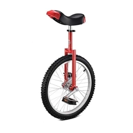 HH-CC Monocicli HH-CC Monociclo Monociclo da 18 Pollici, Bici Senza Pedali a Ruota Singola, Adatto per Bambini e Adulti di 140-165 cm, Altezza Regolabile, miglior Compleanno, Monociclo a 3 Colori, Rosso