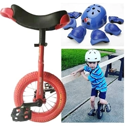 HWBB Bici HWBB Monociclo Mini Monociclo con Ruota da 12" Pollici con Una Serie di Dispositivi di Protezione, Monocicli per Bambini Principianti con Comoda Sella a Sgancio Rapido