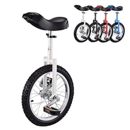 HWF Bici HWF Monociclo 16" Kid Principiante Allenatore Monociclo, Altezza Regolabile Pneumatico Antiscivolo Butyl Mountain Balance Cycling Cyclette Bicicletta, Portante 150 kg (Color : White)