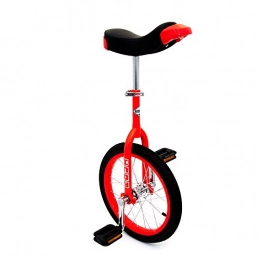 Indy Unicycles Bici Indy Trainer Kids 'Monociclo Rosso, Struttura in Acciaio Resistente, 1 velocità Arrotondato plastica Pedali Sagomato ergonomico Sella