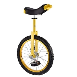 Leodun Bici Leodun 16 / 18 Pollici Monocicli per Bambini, Monociclo Bici Divertente per Esercizi di Equilibrio Circo di Scooter Fitness, Sedile Regolabile, Carichi 150Kg, Giallo, 16in