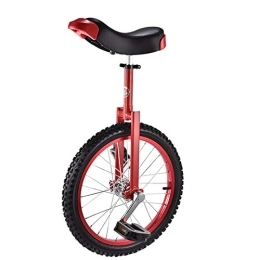 Leodun Monocicli Leodun Monociclo Unicycles per Bambini, 16 / 18 Pollici Monocicli Monociclo Bici Divertente per Esercizi di Equilibrio Circo di Scooter Fitness, Sedile Regolabile, Carichi 150kg, Rosso, 18in