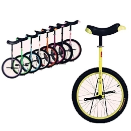 Lhh Bici Lhh Monociclo Wheel Trainer Monociclo Giallo, Esercizio di Ciclismo in Equilibrio con Pneumatici da Montagna Antiscivolo per Adulti Unisex / Bambini Grandi / Mamma / papà (Size : 18inch)