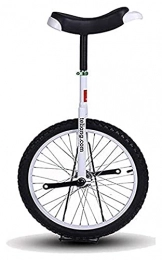 Unicycles Bici Monocicli per adulti e bambini, 16 / 18 / 20 / 24 pollici, bici unisex, una ruota per ragazzi e ragazzi, miglior regalo di compleanno (colore : bianco, dimensioni: ruota 18 pollici)