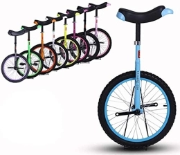 Samnuerly Monocicli Monociclo Bici Monociclo Monociclo Unisex Telaio in Acciaio per Impieghi Pesanti E Cerchi in Lega, Monociclo con Ruote da 16" per Bambini e Principianti la Cui Altezza 120-140 Cm (Color : Blue, S