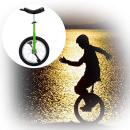 GAOYUY Bici Monociclo da Esterno, Monociclo con Ruota da 16 / 18 / 20 Pollici Unisex Pneumatico da Montagna Antiscivolo Esercizio di Ciclismo in Equilibrio for Adulti, Bambini (Color : Green, Size : 20 Inches)