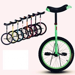 GAOYUY Bici Monociclo, Monociclo A Ruota da 18 Pollici Pedale Antiscivolo Forte E Robusto Equilibrio Esercizio Fun Fitness Facile da Montare (Color : Green, Size : 18 Inches)