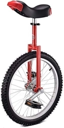 Generic Monocicli Monociclo Monociclo Monociclo Monociclo, 20 Pollici A Ruota Singola Bambino Adulto Regolabile In Altezza Balance Bike Esercizio, Miglior Compleanno, 5 Colori Monociclo (Color : Red)