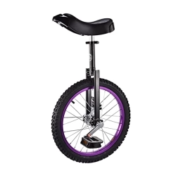 Generic Bici Monociclo Monociclo Ruota da 18"(46Cm) per Adulti / Bambini Grandi, Monocicli per Principianti per Ragazzi All'Aperto, Cerchi in Lega di Alluminio E Acciaio al Manganese (Color : Purple)
