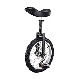 Samnuerly Bici Monociclo Nero 24" / 20" / 18" / 16" Monociclo con Ruote per Bambini / Adulti, Biciclette da Ciclismo Equilibrio Bicicletta con Sedile Regolabile e Pedale Antiscivolo, dai 9 Anni in su, D, 20in (A 18in)