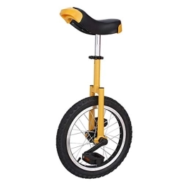 Generic Monocicli Monociclo Trainer Per Bambini / Adulti, Telaio In Acciaio 16" / 18" / 20", Esercizio Di Equilibrio Per Pneumatici Da Montagna Antiscivolo, Regolabile In Altezza - Giallo (Size : 16Inch)