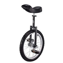 Yisss Bici Monociclo Unisex Adulto Monociclo con ruota nera da 24" / 20" / 18" / 16" per bambini / adulti, bicicletta da ciclismo con sedile regolabile e pedale antiscivolo, dai 9 anni in su