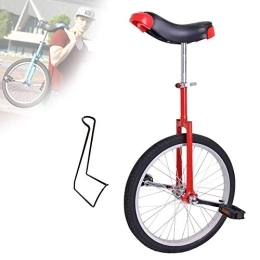 NANANA Bici NANANA Kids 'Monociclo, Monociclo da 20 Pollici, Telaio in Acciaio, Monociclo per Adulti da 20 Pollici per Bambini, Acrobazie, Cyclette per Fitness Singolo, Rosso