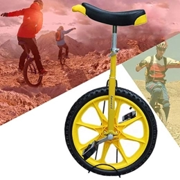 NANANA Bici NANANA Monocicli Carriola, Monoruota 16 Pollici Cerchio in Alluminio, Unicycle Only One 16" Alu Rim, Tyres Blk, Arrotondato Plastica Pedali Sagomato Ergonomico Sella, Giallo