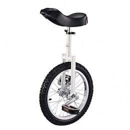 Niguleser Bici Niguleser 20 Pollici Ruote Monociclo, 2.125" Skidproof Wheel Unicycles, Mountain Pneumatici, Fibbia in Lega di Alluminio per Kid Adulti Principianti, Bianca