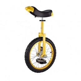 OKMIJN Bici OKMIJN Monociclo Freestyle 16 / 18 Pollici Rotondo Singolo per Bambini Esercizio di Ciclismo per L'Equilibrio in Altezza Regolabile per Adulti Giallo