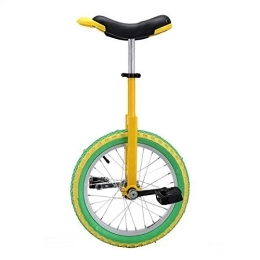 QWEASDF Monocicli QWEASDF Monociclo, Monocicli, Classic 16", 18", 20", Monociclo, Una Ruota Bici, Escursioni in Bicicletta Sport Fitness Esercizio con la Gomma di Skidproof, Giallo, 16