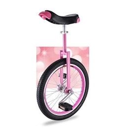 QWEASDF Monocicli QWEASDF Monociclo, Monocicli, Professional 16", 18", 20", Monociclo, Una Ruota Bici, a Perfetta Tenuta di butile Pneumatico Ruota Bicicletta Sport Fitness Exercise Salute, Rosa, 20