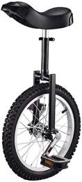 QWEQTYU Bici QWEQTYU Monociclo, Bici Regolabile 16" 18" 20"24" Ruote Trainer 2.125" Bilanciamento del Ciclo di Pneumatici Antiscivolo Uso per Principianti Esercizio per Adulti Divertimento Fitness, Nero, 18 Pollici