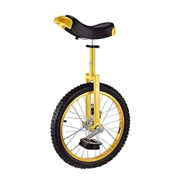 Samnuerly Bici Samnuerly Bici Monociclo Giallo 16 / 18 / 20 Pollici Ruota Monociclo Bici da Ciclismo con Comodo Sedile a Rilascio, per Bambini Adolescenti Esercitarsi a Guidare Migliorare l'Equilibrio, 20in (18in)