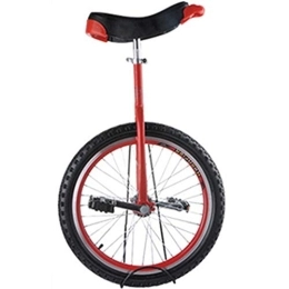 WHR-HARP Bici WHR-HARP 16" / 18" / 20" / 24" Bambini / Adulti Monociclo, con Pneumatico Extra Spesso in Lega, Sedile Regolabile, per Sport all'Aria Aperta Fitness Esercizio Fisico, Red-18inches