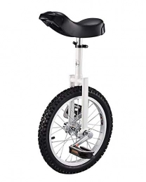WXX Bici WXX Monociclo da 16 / 18 / 20 Pollici per Bambini Bici Senza Pedali con Altezza Regolabile del Treppiede Cyclette Antiscivolo, Bianca, 16 Inches