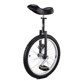 WYFX Bici WYFX Nero 24" / 20" / 18" / 16" Monociclo a Ruota per Bambini / Adulti, Bici da Ciclismo Balance Bicicletta con Sedile Regolabile e Pedale Antiscivolo, dai 9 Anni in su (Colore : Nero, Dimensioni : Ruota