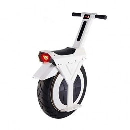 YUHT Bici YUHT 60V 7.8Ah 500W Scooter Elettrico con autobilanciamento Monociclo Monociclo con Una Ruota Motocicletta Monowheel Carriola Skateboard (Colore: Bianco, Dimensioni: 30KM) Monociclo