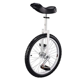 ZSH-dlc Bici ZSH-dlc Monociclo Freestyle, A Ruota Singola Figlio Adulto Regolabile in Altezza Esercizio Bilanciamento della Moto da 20 Pollici, Migliore Compleanno / Regalo di Natale, 5 Colori (Color : White)