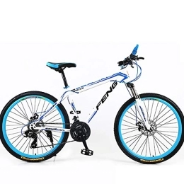 Nileco Mountain Bike 26''24 Velocità Mountain Bike, Sostenibile Acciaio Ad Alto Tenore Di Carbonio Telaio, Sicuro Freni A Doppio Disco Shimano, Forcella Anteriore Smorzamento, Con Campana & Pompa E Serratura Bicicletta Sporti