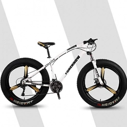 CJF Mountain Bike 26 Biciclette inch Mountain Doppio Disco Fat Tire Mountain Trail Bike Freno della Neve Bicicletta con Ad Alta Acciaio al Carbonio Telaio, 21 velocità, A