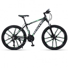 M-YN Bici 26 "mountain Bike W Freni A Doppio Disco | 21 / 24 / 27 / 27-velocità Bicicletta Interamente Terrain W Sospensione Completa | Strada Per Adulti E Cicli Offroad Per Uomini Donne(Size:27 speed, Color:verde)