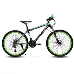 Admir Mountain Bike 26in Acciaio Al Carbonio Mountain Bike Uomo, Velocità Bici Sospensione Anteriore Biciclette Da Strada, Bicicletta Sportiva Da Montagna Freni A Doppio Disco Verde-26in 27 Velocità