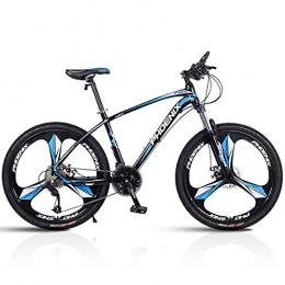 LZHi1 Bici 27 velocità della Mountain Bike della Forcella di Sospensione, Bicicletta di Montagna di Otroad da 26 Pollici con Freni A Doppio Disco, Cornice in Lega di Alluminio Biciclette all'(Color:Nero Blu)