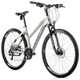 Leader Fox Mountain Bike 28 pollici Crosser Leader Fox Toscana Lady Trekking Bike Bike 27 marce Rh 42 cm argento