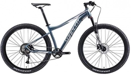 YANQ Mountain Bike 9 velocità Uomo Mountain Bike, Telaio Alluminio Front Suspension Mountain Bike, Unisex Hardtail Mountain Biciclette, Arancia, 29Inch, Gray, 27.5Inch