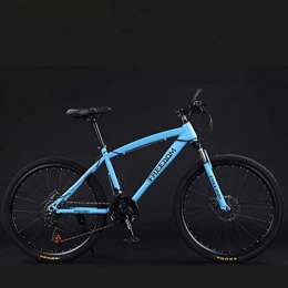 AISHFP Mountain Bike Adulti Mountain Bike, Adolescente Studente Doppio Freno a Disco Biciclette, Spiaggia Neve Bicicletta, 26 Pollici Ruote, Uomo Donna General Purpose, Blu, 21 Speed