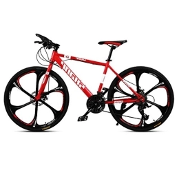  Mountain Bike Adultmountain Bike, Biciclette da esterno in acciaio ad alto tenore di carbonio, 21 velocità bicicletta piena sospensione MTB ​​Gears Dual Disc Brakesmountain Bicicletta, A-30speed