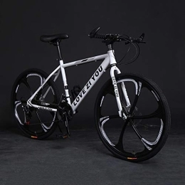  Mountain Bike Adultmountain bike, fuoristrada in acciaio al carbonio, 21 marce, con sospensione completa, freno MTB, mountain bike, F-24", 27 velocità