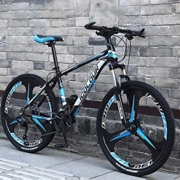 MSM Mountain Bike Adulto Mountain Bike, Hardtail MTB con Sospensione Anteriore, 26 Pollici 30 velocità Alluminio Leggero Mountain Bike Nero E Blu 26", 30-velocità