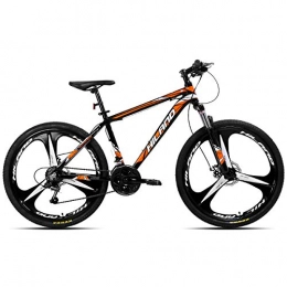 Hiland Mountain Bike AL232621_OR-jio Hiland 26 pollici mountain bike MTB in alluminio con 17 pollici telaio in alluminio freno a disco 3 raggi Shimano 21 velocità cambio sospensione forcella black&orange