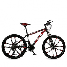 Amcerd Mountain Bike Amcerd Mountain Bike, 26 Inches UnisexAcciaio al Carbonio 21 velocit Doppio Freno Estiva per Viaggi Estivi Bicicletta per Studenti Rosso Nero Section BPneumatico a Trifoglio