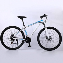 Alapaste Mountain Bike Ampliare Non-scivolare Dedicato Texture Pneumatici Bici, Confortevole Morbido Sella Regolabile Bici, 315 Pollici 24 Velocità Freno A Doppio Dischi Mountain Bici-Bianco e blu 31.5 pollici.24 velocità