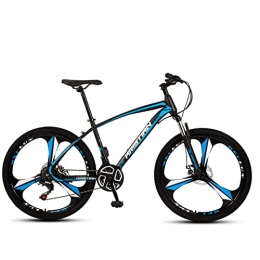 AZXV Mountain Bike AZXV Bici da Montagna per Adulti Full Sospensione a Doppio Disco Freni a Disco Bike Mountain Bike 26-Pollici, 21 / 24 / 27 velocità, Hardtail Rigida, Freni a Disco Idraulici, Black Blue- 21