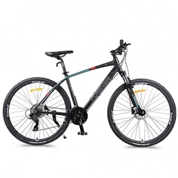 AZYQ Mountain Bike AZYQ Bici da strada a 27 velocit, freno a disco idraulico, sgancio rapido, bicicletta da strada in alluminio leggero, bicicletta da pendolare City da uomo, nera, Nero