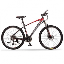 AZYQ Bici AZYQ Mountain bike a 27 velocit, mountain bike da 27, 5 pollici per mountain bike, mountain bike a doppia sospensione, telaio in alluminio, bicicletta da uomo per donna, rossa, Rosso