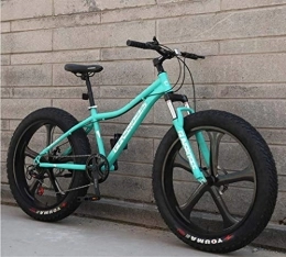 AZYQ Bici AZYQ Mountain bike, motoslitta Hardtail per pneumatici da 26 pollici, telaio a doppia sospensione e forcella ammortizzata per tutti i terreni da uomo S Mountain Bicycle per adulti, Verde 2, 24Speed