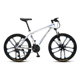 BaiHogi Mountain Bike BaiHogi Bici da Corsa Professionale, 26 '' Steel Mountain Bike 27 Costi con Doppio Freno a Disco Adatto for Gli Uomini e Le Donne in Bicicletta Appassionati / Blu / 27 velocità