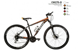 Cicli Puzone Mountain Bike BICI 27, 5 CROW ALLUMINIO SHIMANO ACERA 24V MODELLO CW275-D (NERO-ARANCIO) MADE IN ITALY